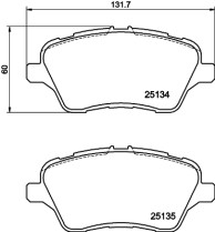 MDB3322 Sada brzdových destiček, kotoučová brzda MINTEX