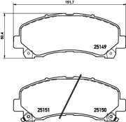 MDB3185 Sada brzdových destiček, kotoučová brzda MINTEX