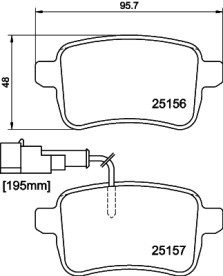 MDB3123 Sada brzdových destiček, kotoučová brzda MINTEX