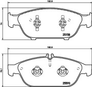 MDB3311 Sada brzdových destiček, kotoučová brzda MINTEX