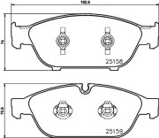 MDB3192 Sada brzdových destiček, kotoučová brzda MINTEX