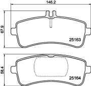 MDB3756 Sada brzdových destiček, kotoučová brzda MINTEX