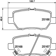 MDB3169 Sada brzdových destiček, kotoučová brzda MINTEX