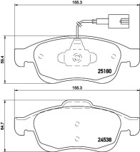 MDB3120 Sada brzdových destiček, kotoučová brzda MINTEX