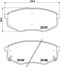 MDB3260 Sada brzdových destiček, kotoučová brzda MINTEX