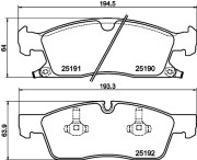 MDB3154 Sada brzdových destiček, kotoučová brzda MINTEX