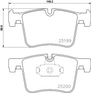 MDB3153 Sada brzdových destiček, kotoučová brzda MINTEX