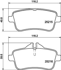 MDB3245 Sada brzdových destiček, kotoučová brzda MINTEX