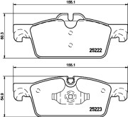 MDB3141 Sada brzdových destiček, kotoučová brzda MINTEX