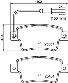 MDB3261 Sada brzdových destiček, kotoučová brzda MINTEX