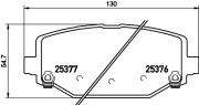 MDB3271 Sada brzdových destiček, kotoučová brzda MINTEX