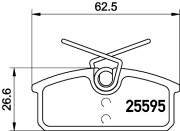 MDB3286 Sada brzdových destiček, kotoučová brzda MINTEX