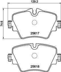 MDB3757 Sada brzdových destiček, kotoučová brzda MINTEX