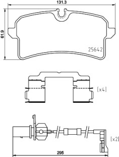 MDB3811 Sada brzdových destiček, kotoučová brzda MINTEX