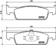 MDB3360 Sada brzdových destiček, kotoučová brzda MINTEX