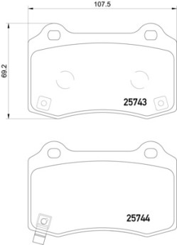 MDB3381 Sada brzdových destiček, kotoučová brzda MINTEX