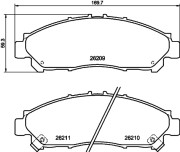 MDB3458 Sada brzdových destiček, kotoučová brzda MINTEX