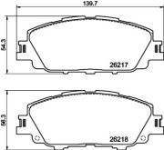 MDB3456 Sada brzdových destiček, kotoučová brzda MINTEX