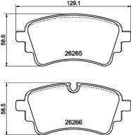 MDB4280 Sada brzdových destiček, kotoučová brzda MINTEX