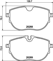 MDB4283 Sada brzdových destiček, kotoučová brzda MINTEX