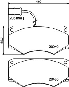 MDB1730 Sada brzdových destiček, kotoučová brzda MINTEX