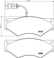 MDB2603 Sada brzdových destiček, kotoučová brzda MINTEX