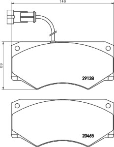 MDB2270 Sada brzdových destiček, kotoučová brzda MINTEX