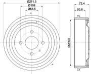 MBD038 Brzdový buben MINTEX