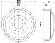 MBD041 Brzdový buben MINTEX