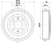 MBD030 Brzdový buben MINTEX