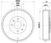 MBD219 Brzdový buben MINTEX