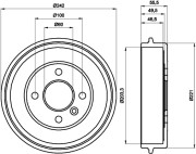 MBD131 Brzdový buben MINTEX