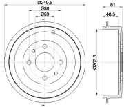 MBD051 Brzdový buben MINTEX