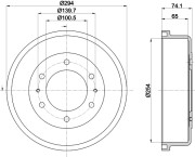 MBD236 Brzdový buben MINTEX