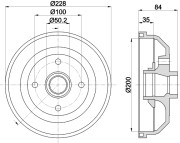 MBD047 Brzdový buben MINTEX