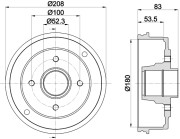 MBD183 Brzdový buben MINTEX