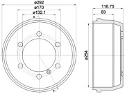 MBD116 Brzdový buben MINTEX