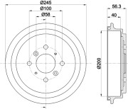 MBD206 Brzdový buben MINTEX