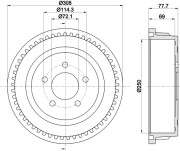 MBD185 Brzdový buben MINTEX