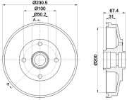 MBD313 Brzdový buben MINTEX