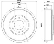 MBD333 Brzdový buben MINTEX