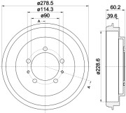 MBD352 Brzdový buben MINTEX