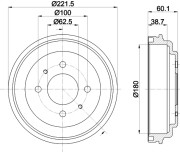 MBD355 Brzdový buben MINTEX