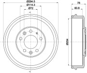 MBD358 Brzdový buben MINTEX