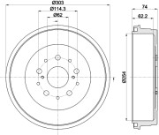 MBD361 Brzdový buben MINTEX