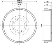 MBD403 Brzdový buben MINTEX