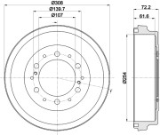 MBD364 Brzdový buben MINTEX