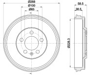 MBD408 Brzdový buben MINTEX