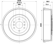 MBD413 Brzdový buben MINTEX