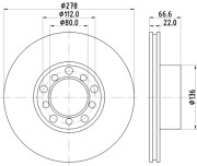 MDC213 Brzdový kotouč MINTEX